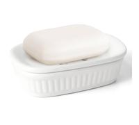 Ruioomeep Soap Dish with Drain Soap Holder Ceramic Double Layer Draining Board for Keeps Soap Dry Vintage for Kitchen Bathroom and Shower