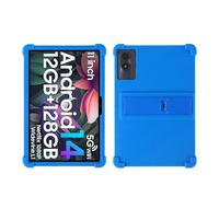 RUIPOCX Kids Case Compatible with Blackview Tab 90 WiFi 2024 10.92'' Adjustable Stand Tablet Cover Shockproof Soft Silicone Funda(Dark Blue)