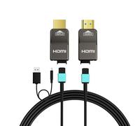 RUIPRO 8K Detachable Full Fiber Optic Armored HDMI 2.1 Cable 15FT, Ultra High Speed 48Gbps, Support 8K@60Hz 4K@120Hz, Dynamic HDR, eARC, Compatible with TV/PS5/Xbox/Blu-ray/Monitor/Projector