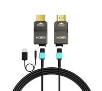RUIPRO 8K Detachable Full Fiber Optic Armored HDMI 2.1 Cable 65FT, Ultra High Speed 48Gbps, Support 8K@60Hz 4K@120Hz, Dynamic HDR, eARC, Compatible with TV/PS5/Xbox/Blu-ray/Monitor/Projector