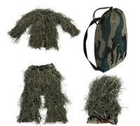 Ruiqas 4 in 1 3D Camouflage Hunting Clothing with Carry Bag Suit Army Military Clothes and Pants for Jungle Hunting, Shooting, Airsoft, Wildlife Photography and Halloween