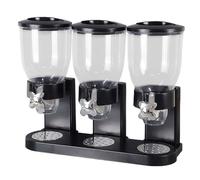 Ruiqas 6L Triple Countertop Dry Cereal Dispenser with Rotary Knob