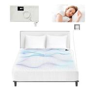Ruiqas Grounding Bed Sheets,Grounding Earthing Sheets with 95% Organic Cotton & 5% Silver Fiber,Queen Size Earthing Mat with Grounding Cord for Better Health and Relaxation (White,153 * 203cm)