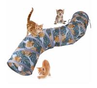 Ruiqas Large Cat Tunnel Tube with Ball - Collapsible Interactive Cat Toy Tunnel for Indoor Play