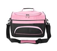 Ruiqas Salon Hairdressing Case Bag with Shoulder Strap Professional Hair Styling Cosmetics Bag with Large Compartment and Multiple Pocket for Barber Comb Scissors Clip
