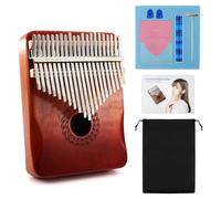 RUIQINQI Kalimba Thumb Piano Portable Mbira Finger Piano Kalimba 21 keys Musical Instruments Finger Thumb Piano Pocket piano With Tune Hammer and Instruction Souvenir for Musicians (Brown)