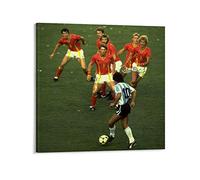 RUIQIU Maradona with 6 Players Around Him Poster Print Poster Wall Art Canvas Painting Gifts Bedroom Living Room Decor Modern Home 12x12inch(30x30cm)