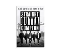 RUIQIU Straight Outta Compton NWA Poster Album Vinyl Hip Hop Group Canvas Paintings Wall Poster Art Print Posters Room Hanging Picture Modern Home Decor 12x18inch(30x45cm)