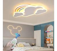 RuiRfh Ceiling Lamp LED Rainbow Cloud Cartoon Creative Design Bedroom Remote Control Dimmable Ceiling Light Modern Boy Girl Children's Room Lighting Baby Room Bedroom Living Room Hotel Chandelier (Co