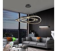 RuiRfh Chandelier Modern LED Pendant Light with White Irregular Ring Living Room Lamp Dimmable Chic Creative Lighting 3000-6500K Ceiling Lamp Suitable for Dining Room Bedroom Kitchen Island Cafe Hotel