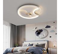 RuiRfh LED Ceiling Light For Children Dimmable With Remote Control Children's Room Lamp Creative Cartoon Ceiling Lamp Star Moon Lampshade Pendant Light Children's Room Lamp Bedroom Living Room Decorat