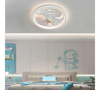 RuiRfh LED Ceiling Light For Children Dimmable With Remote Control Children's Room Lamp Creative Cartoon Ceiling Lamp Star Moon Lampshade Pendant Light Children's Room Lamp Bedroom Living Room Decorat
