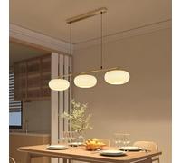 RuiRfh Restaurant Pendant Light retro E27 kitchen island lamp persimmon shape glass lampshade creative dining table lighting adjustable gold medieval linear chandelier suitable living room bedroom caf