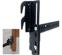 ruiru bro 4pcs 711 Bolt-On to Hook-On Bed Frame Conversion Brackets for Headboard or Footboard,Bed Hook Adapter kit with Hardware, Hook on Bed Rails Brackets(Black)