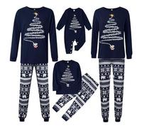 RUIRUILICO Christmas Pyjamas Family 2025 Snowflake Graphic Matching Christmas Pjs Long Sleeve Comfortable Xmas Pajamas Set Cute Pull On Classic Loungewear Sleepwear Mom