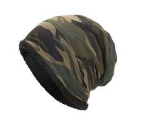 RUIRUILICO Mens Slouch Beanie Hat Packs Unisex Jersey Skull Cap Baggy Hat Fashion Headwear for Men & Women Camouflage Print Fleece Lining Caps