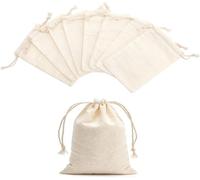 RUIRUIMING 20 sacs miniatures en coton 3 x 3,9 pouces, réutilisables, en tissu fin, sacs à parfum, adaptés aux fêtes et mariages.