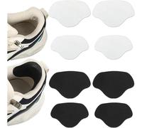 RUIRUIMING Heel Pad 4 pcs Heel Repair Subsidy, Sneaker Liner, Heel Back Sticker, (Black)