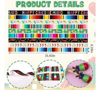 RUIRUIMING Mexican Festival 12 Ribbons - 3/8-inch Satin Decorative Ribbon, 1 Yard Each, Ideal for Festive Gift Wrapping, Birthday Presents and DIY Projects