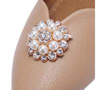 ruiruiNIE 2 Pieces/Set Shoe Clip Women Lady Shoes Decoration DIY High Heel Sandals Charms Pearl Rhinestone Fashion Unique Floral Ornament Clips Buckle