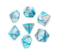 ruiruiNIE 7Pieces/Set Acrylic Polyhedral Dice For TRPG Board Game Dungeons And Dragons D4-D20 Sky Blue