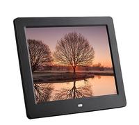 RUIRUME 8 Inch 4:3 Square Digital Photo Frame Display Photos Music Video Player Calendar Auto On/Off Timer (Color : Black)