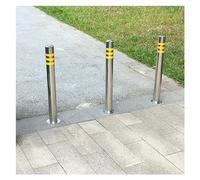 Ruiseawing Driveway Ber Traffic Barde Traffic neator Posts Permanent, Factory/Construction Site Industrial Safety Caution Cones Bollard, Stainless Steel Driveway Reflect-1 Pcs-75cm/29.5in Tall (3 Pc