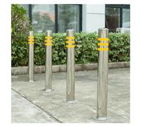Ruiseawing Driveway Ber Traffic Barde Traffic neator Posts Permanent, Factory/Construction Site Industrial Safety Caution Cones Bollard, Stainless Steel Driveway Reflect-1 Pcs-75cm/29.5in Tall (4 Pc