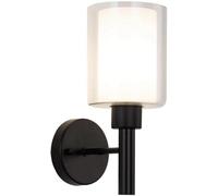 Ruiseawing Scandinavian Modern E27 Glass Wall Lamp Metal Sconce for Bedroom Balcony Aisle Corridor Entrance Lighting(A)