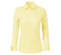 Ruisin Super Soft Wrinkle Free Button Down Shirts for Women Solid Long Sleeve Striped Formal Work Dress Blouses Tops, 760_lemon Yellow, S
