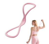Ruispeed Figure 8 Resistance Bands for Women & Men - 15LB Silicone Pull Rope for Shoulder, Back & Arm Workout - Non-Slip Handles, Home Gym, Yoga & Physical Therapy - Toning, Posture Correction