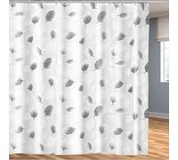 ruitao Shower Curtain for Bathroom, 100% PEVA Waterproof Anti-Mould Proof Resistant | Quick-Drying | Washable Bathroom Curtain | Includes 12 Pcs Curtain Hooks | 180 x 180 cm (71 x 71 Inch) | Foliage