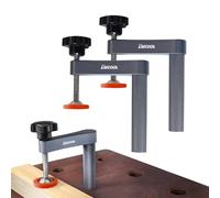 RUITOOL Bench Dog Clamp,3/4"(19mm Holdfast Dog Hole Clamp,Adjustable MFT Table Stainless Steel Hold Down Clamps for Woodworking Tools - 2 Pack