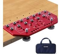 RUITOOL Ruitool Shelf Pin Jig and Hinge Jig Two-In-One, Clamp Integrated All Metal Shelf Pin Drilling Jig with 1/4'' and 5mm Drill Bits, Adjustable Shelf Jig and Cabinet Hinge Jig Drill Guide