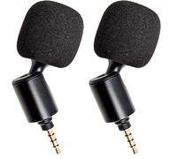 RUITROLIKER 3.5MM Adjustable Microphone Mini Microphone Compatible for PS4 Xbox One PS5 Games Controller phones, laptops, iPad tablets (Pack of 2)