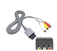 RUITROLIKER 9.8ft/3meters AV Cable TV Composite Cord with 3RCA to Scart Converter Compatible for Wii Wii u