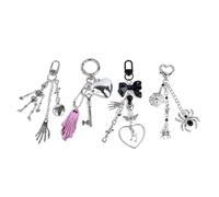Ruittos 1-4PCS Cute Phone Charms Aesthetic Y2K Cellphone Charms Strap Pink Strawberry Butterfly Star Charm Y2K Accessories for Phone Bag Keychain Airpods Camera Pendants Decor (Ghost and Dark, 4)