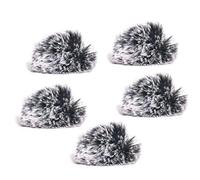 Ruittos Bestshoot 5 Packs Lavalier Microphone Wind Screen Furry Muffs Diameter 1cm Fits Most Lapel Clip Lav. Mini Lapel Microphone Dead Cat Windscreens