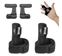 Ruiunchu 2 Pcs Pinky Finger Splint Little Splints Trigger Fingers Patches | Built-in Aluminium Adjustable Breathable Pinky Finger Splint with Patches for Trigger Mallet Fingers Left Right Hand One Size