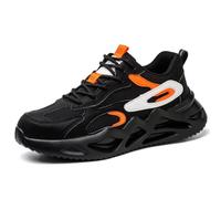 Ruivina Steel Toe Shoes for Women Men Wide Fit Indestructible Safety Shoes Lightweight Non-Slip Puncture Proof Composite Toe Shoes, Black 1028 Black, 35.5/36 EU