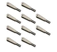Ruiwaer 10PCS M2 Thread Clip Self-Locking Metal Clevis Clips Mini Snap Links for Fix Wing RC Airplane RC Model Parts Electric Plane, Silver