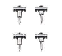 Ruiwaer 2pcs High Bottom Electric Guitar Presser Buckle Silver 2 High 2 Low Guitar Headstock Presser Locking Buckle String Guide String Retainer For Electric Guitar String Replacement
