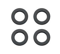 Ruiwaer 4PCS Black Dual Lock Nuts Knurled Microphone Stand Nut Microphone Stand Nut Double Locking Nut for Microphone Screws