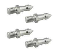 Ruiwaer 4PCS Silver 3/8'' Foot Spike Stainless Steel 3/8-inch Foot Rails for Soft Ground, Terrain, Town, Sandy