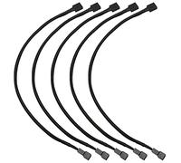 Ruiwaer 5pcs 4 Pin PWM Fan Power Supply Cable PC Internal Motherboard Fan Power Extension Cable Adapter 11.8 Inch, Black