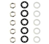 Ruiwaer 5Sets Guitar Nuts, Washers & Lock Washers for US CTS Pots Switchcraft Jacks