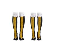 RUIWANBBY Chicken Feet Stockings Funny Crazy Socks Halloween Costume Accessories Womens Mens Knee-High Socks (2PCS-Chicken Feet Socks 60cm, ONE SIZE)