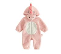 RUIWANBBY Newborn Baby Boy Girl Dinosaur Costume Sleeveless Round Neck Button Down Romper with Hat 2 Pcs Halloween Cosplay Set (C-Coffee, 3-4T)