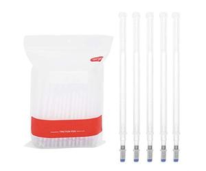 RUIXIA 100Pcs Heat Erasable Fabric Marking Pens Refills, 4 Colors Auto-Vanishing Pen for Tailors Sewing Quilting Dressmaking DIY Sewing Stitch Faded Pen Temporary Print point pen