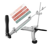 RUIXIN PRO RX-008 Professional Knife Sharpening Kit, 360° Flip Rotation, Fixed Angle Tool with 4 Sharpening Stones for All Kitchen Knives